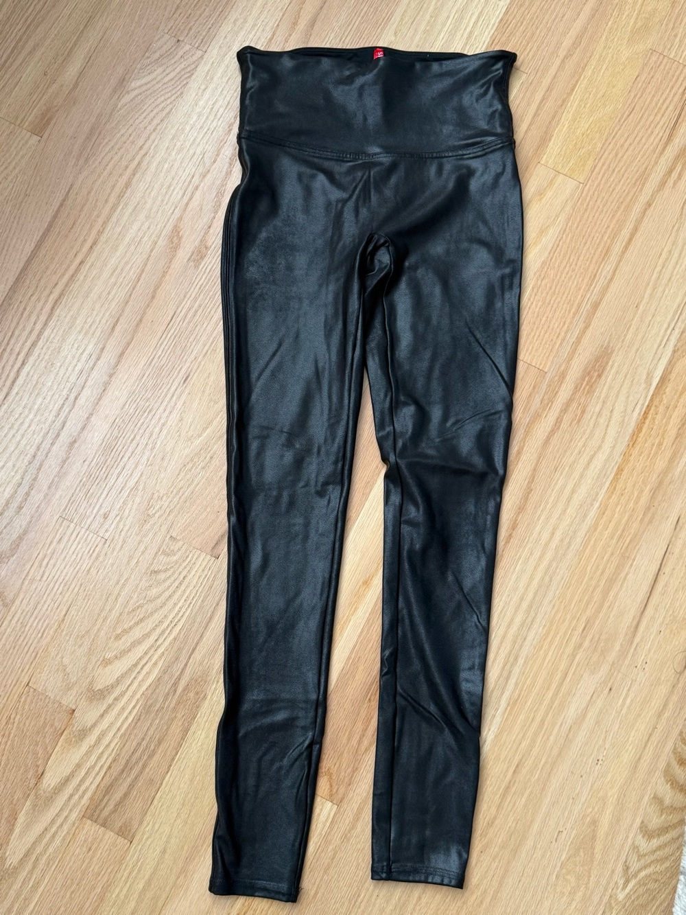 Spanx Black Faux Leather womens Leggings